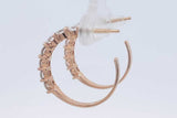 1.26cttw Diamond Hoop Earrings In 14k Yellow Gold 3.5 Grams Eb0326orxdu
