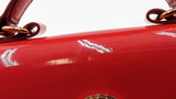 Versace La Medusa Mini Top Handle Red Patent Leather Crossbody Eb1125orxdu