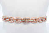 2.38cttw Diamond Link Bracelet In 18k Rose Gold 18.2 Grams 7 Inch Eb0526wwxzdu