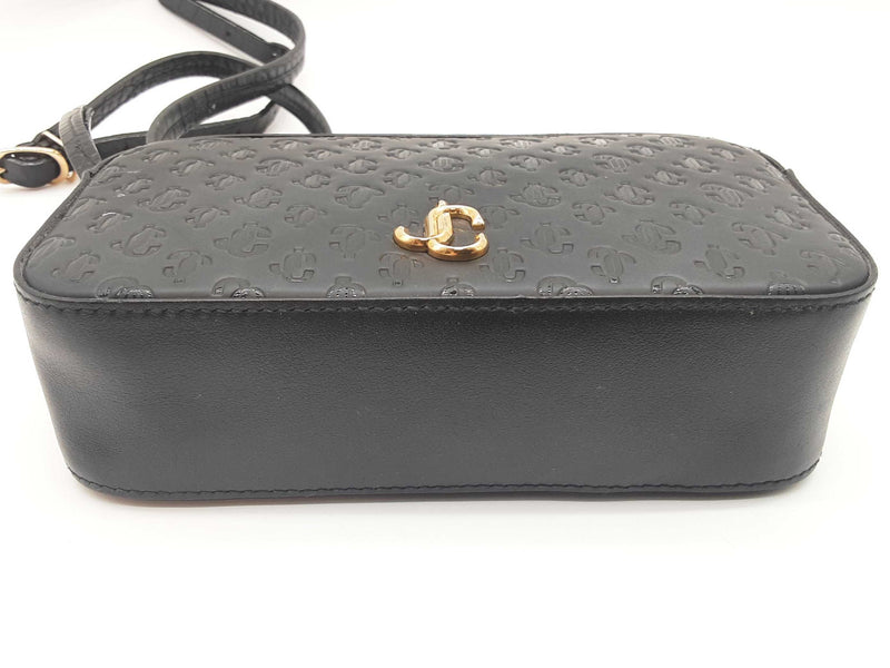 Jimmy Choo Palace Black Logo Leather Crossbody Bag Do0925rxde