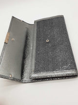 Jimmy Choo Metallic Silver Glitter Reese Clutch Eb0726crde
