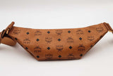 Bape X Mcm Monogram Cognac Visetos Belt Bag Eb0326orxsa