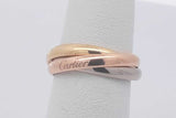 Cartier 18k Tricolor Gold Trinity Ring 5.7 Grams Size 48 Eb0326lxxzsa