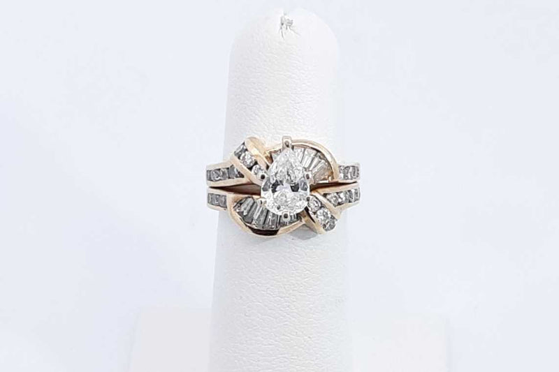 1.5ctw Diamond Ring In 14k Yellow Gold 6.3 Grams Size 4.5 Eb0225exzsa