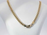 14k Yellow Gold 9.8 Grams Cuban Link Chain 24 Inches Aa0825wzxsa