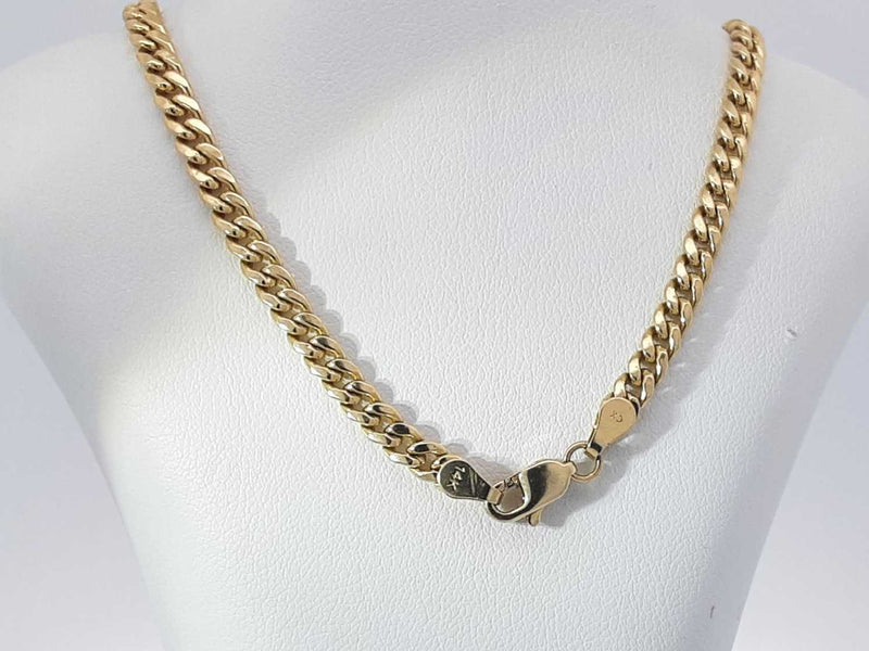 14k Yellow Gold 9.8 Grams Cuban Link Chain 24 Inches Aa0825wzxsa