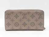 Louis Vuitton Zippy Wallet In Metallic Grey Mahina Perforated Leather Fw526psxdu