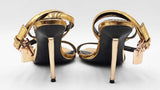 Tom Ford Gold Padlock Metallic Sandals Size 40 Eu, 10 Us Sd1026rzdu