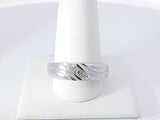 0.09 Cttw 10k White Gold 3.8 Grams Wedding Band Size 10 Aa0725lrzsa