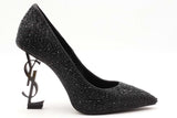 Saint Laurent Opyum Black Rhinestone Pumps Size 40 Eb1125oxzdu