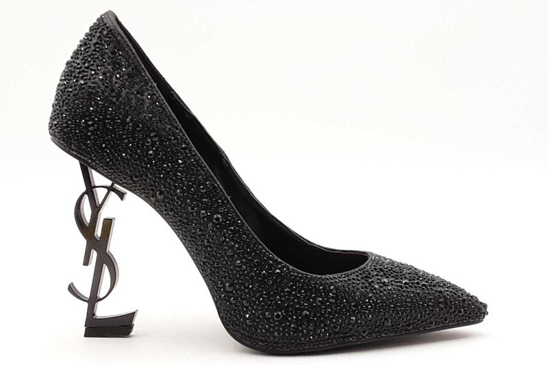 Saint Laurent Opyum Black Rhinestone Pumps Size 40 Eb1125oxzdu