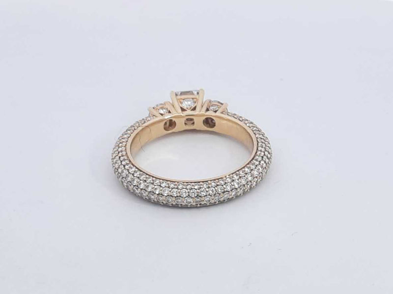 4.12 Cttw 14k Yellow Gold 8.6 G Fancy Wedding Ring Size 10 Aa0525wexzsa