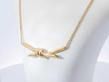 Tiffany & Co. Knot Pendant Necklace In 18k Gold 8.5 Grams 17 Inch Fw0826lxzxdu