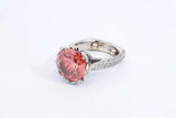 Round Lab Grown Pink Diamond Ring 18k White Gold 11.4 Grams Size 5 Eb1224rxxzdu