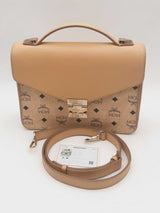 Mcm Spot Park Avenue Monogram Visetos Satchel Top Handle Bag Eb0526lrxsa