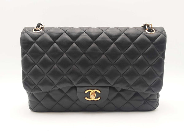 Chanel Lambskin Jumbo Double Flap Black Shoulder Bag Sd0825wwzxsa