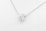 1.37ctw Diamond Pendant Necklace 14k White Gold 2.2 Grams 16 Inch Eb1125wcrxsa