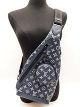 Louis Vuitton Duo Navy Blue Monogram Shadow Leather Slingbag Do0825loxzde