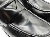 Prada Black Leather Loafers Size 41.5 Eb0626loxde