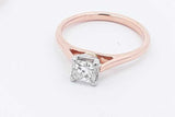 0.55ctw Princess Cut Diamond Ring In 14k Rose Gold & 14k Rose Gold Wedding Band 4.8 Grams Size 6.25 Eb0625lxxzsa