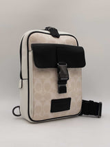 Coach Track Pack In Colorblock Signature Coated Canvas Fw0325wxdu
