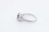 0.6cttw Diamond Ring In 14k White Gold 3.6 Grams Size 4.75 Eb0626prxdu