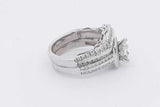 1.51cttw Diamond Ring In 14k White Gold 8.5 Grams Size 5 Eb0425lzrzsa