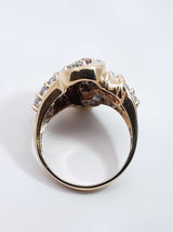 1.16 Cttw Diamond & 14k Yellow Gold Cocktail Ring 6.5 Gram Size 6.75 Fw0426pcrdu