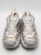 Versace Mercury Gold & Silver Caged Rope Overlay Sneakers Size 42 Eb0626crsa