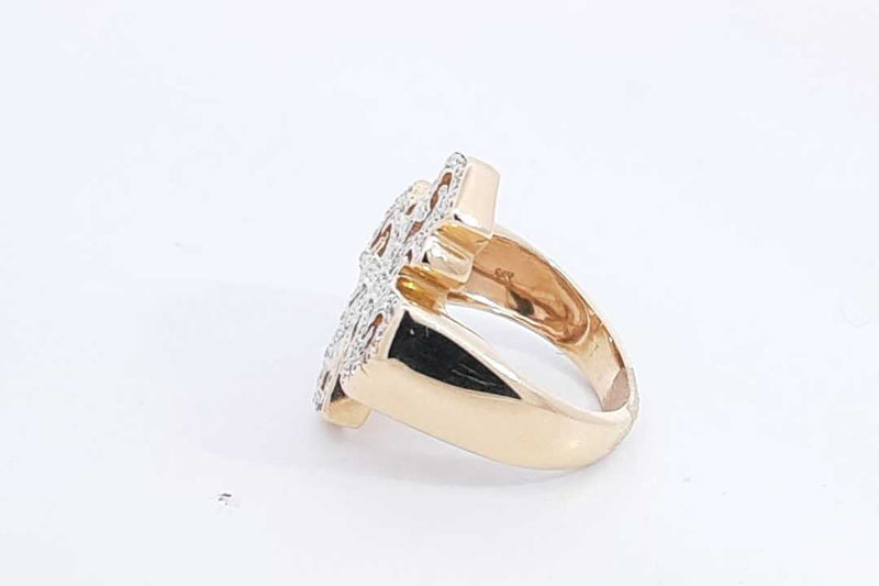 Diamond Ring In 14k Yellow Gold 6.77 Grams Size 5.5 Eb1223ocrsa