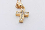 14k Yellow Gold Diamond Cross Pendant Necklace 2.8 Grams 21 Inch Eb0826ocrsa