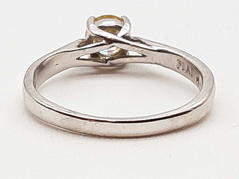 0.65 Cttw Champage Diamond 0.95 Platinum 5.1g Ring Size 8.75 Lh0324pixde