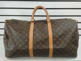 Louis Vuitton Keepall 55 Brown Duffle Mk0826elzmia