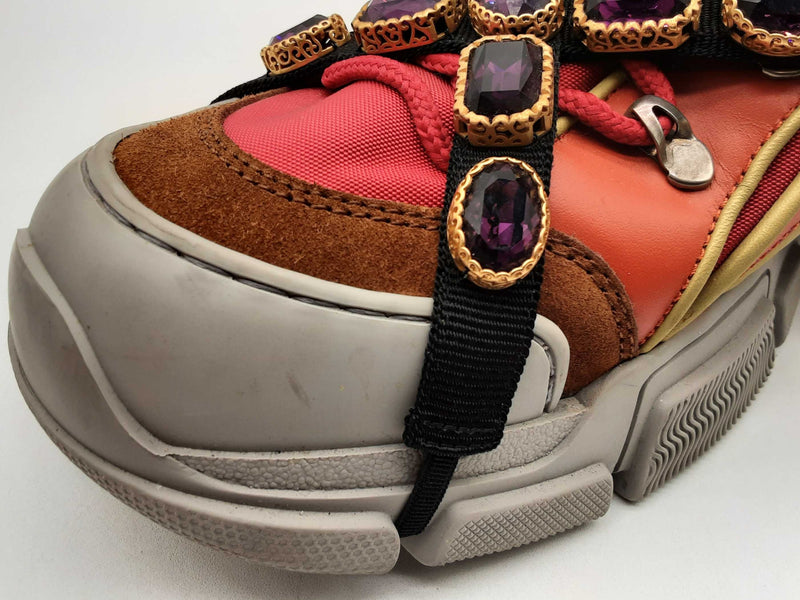 Gucci Flashtrek Orange Purple Crystal Sneakers Size Gucci 13 Mens Do0125oxzde