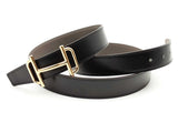 Hermes Reversible Black & Gray Belt / Buckle Size 42-44 Aa0726wrzsa