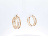 18k Yellow Gold Greek Key Hoop Earrings 5.4 Grams Fw0826perdu
