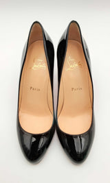 Christian Louboutin Dorissima Black Patent Leather Heels Size 38 144010032304