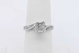 0.54cttw Diamond Ring In 10k White Gold 2.3 Grams Size 6 Eb0726lpxsa