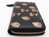Gucci Gg Berry Black Marmont Leather Zipper Wallet Do0325wrzde