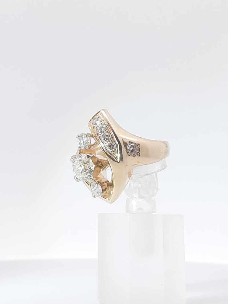 1.3ctw Diamonds 14k Yellow Gold 8.2 Grams Ring Size 6.5 Sd0625lzxzsa