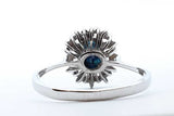14k White Gold 3.5g Diamond Starburst Cluster Ring Size 11 Lh1225oixde