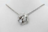 0.3cttw Diamond Nugget Pendant Necklace 14k White Gold 9.9g 24.5 In Eb0926crxsa