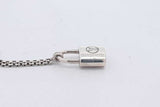 Louis Vuitton Sterling Silver Lockit Pendant Necklace 8.2 Grams 20 In Eb826lrxsa