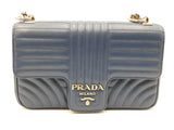Prada Diagramme Blue Quilted Leather Flap Shoulder Bag Sd0626crzdu