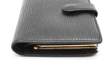 Louis Vuitton Black Epi Leather Viennois Wallet With Coin Pouch Eb0126lrxde