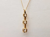 0.60 Cttw Natural Diamonds 14k Yellow Gold 2.4g Trio Necklace 18 In Do0426wxzde