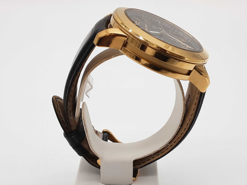 Michael Kors Mk8287 45 Chronograph Black Dial Goldtone Quartz Watch Do0925lrde