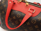 Louis Vuitton Retiro Handbag In Monogram Coated Canvas & Red Leather Fw0625wzxdu