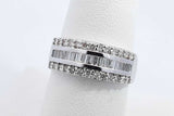 1.0cttw Diamond 18k White Gold Ring 4.6 Grams Size 7 Eb0526pirdu