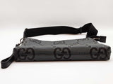Gucci Jumbo Medium Gg Charcoal Gray Messenger Crossbody Bag Sd1025lozxde